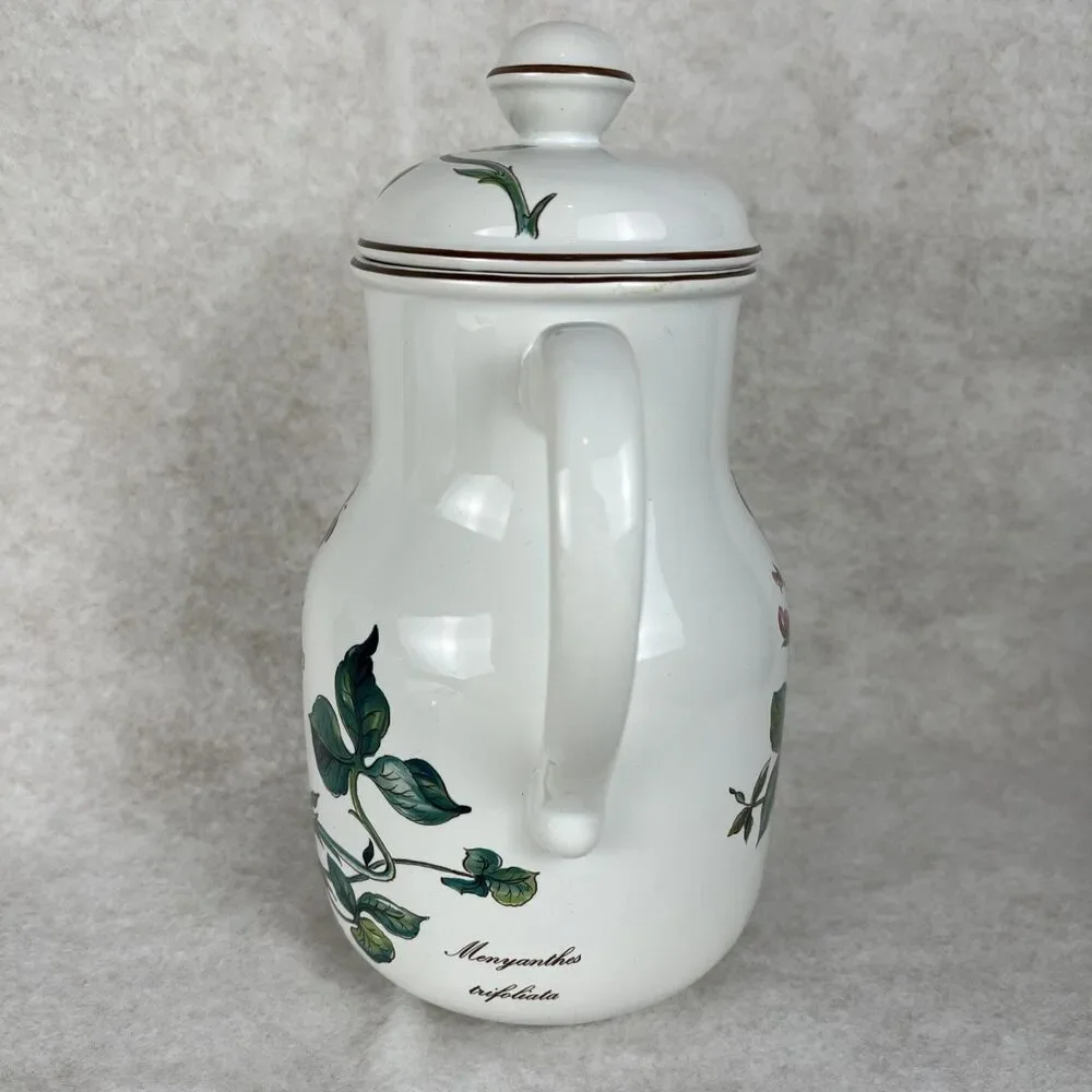 VTG Villeroy & Boch Botanica Tea Pot Pitcher Floral Porcelain 9 1/2” Depuis 1748